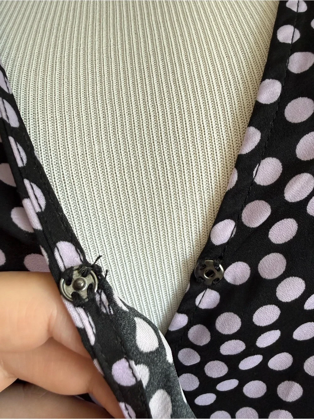 Who What Wear Polka Dot Wrap Midi Dress